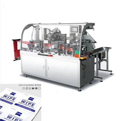 220V 50/60Hz Linia produkcyjna wilgotnych chusteczek Sterowanie PLC Certyfikat CE, maszyna do produkcji wilgotnych chusteczek restauracyjnych